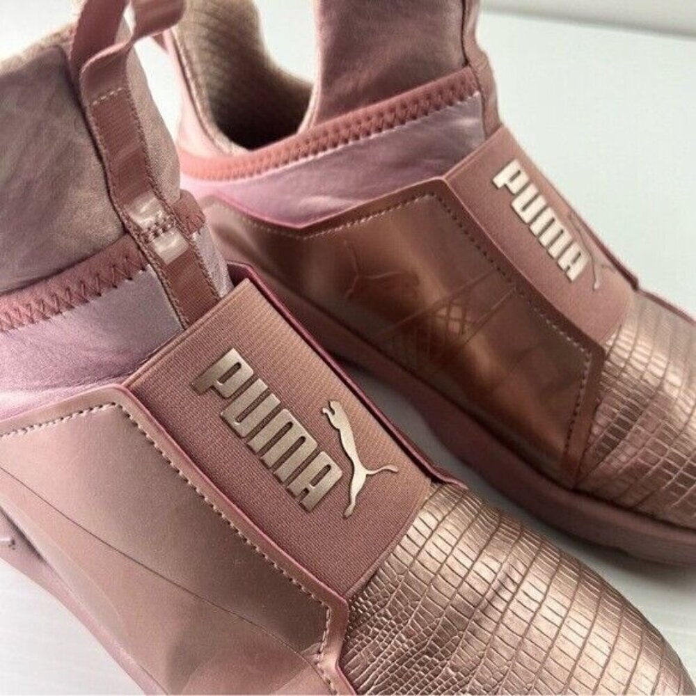 Puma Fierce Metallic Sneaker Trainer Rose Gold Women's Athletic Shoes 8.5 - Picture 5 of 10